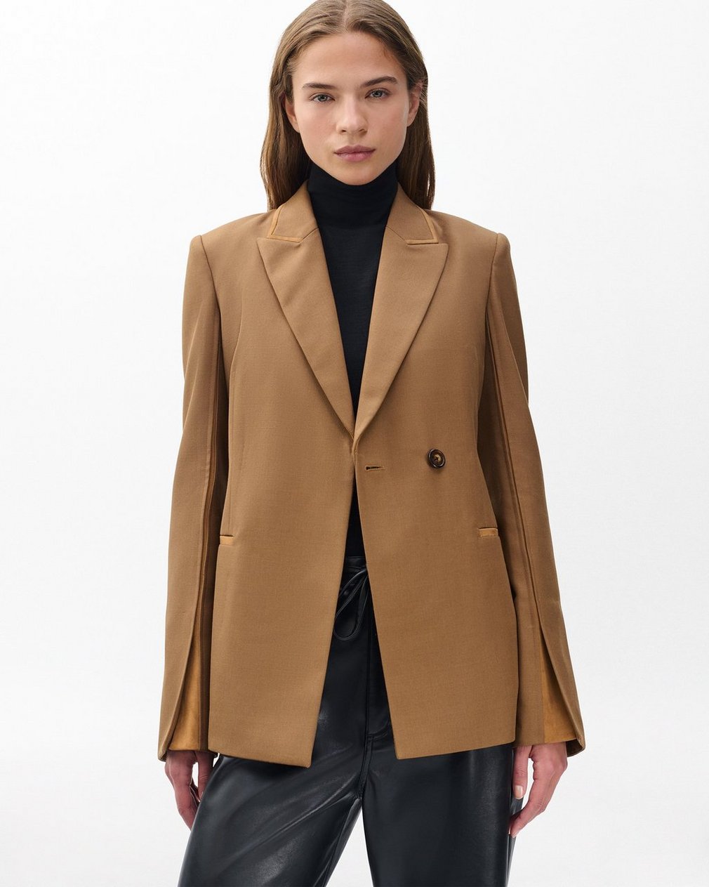 Margaret Tuxedo Blazer - Camel