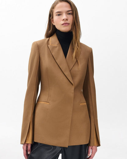 Margaret Tuxedo Blazer - Camel