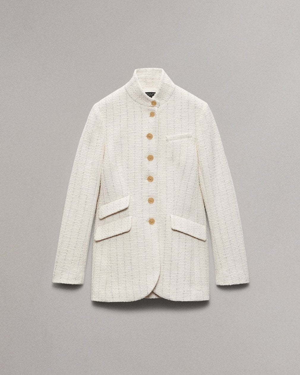 Slade Long Tweed Blazer - Ivory