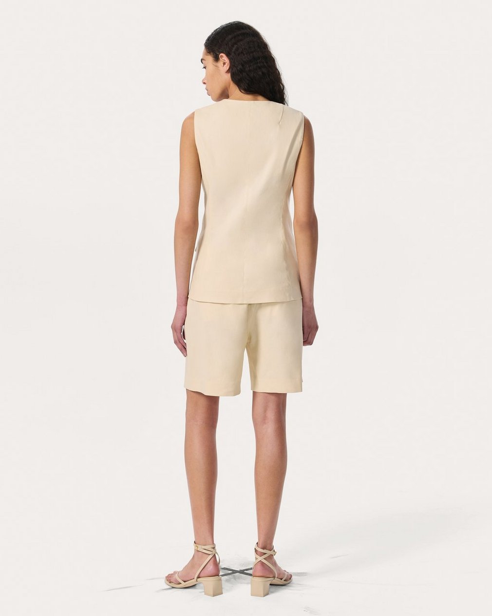 Slade Linen-Blend Vest - Light Tan