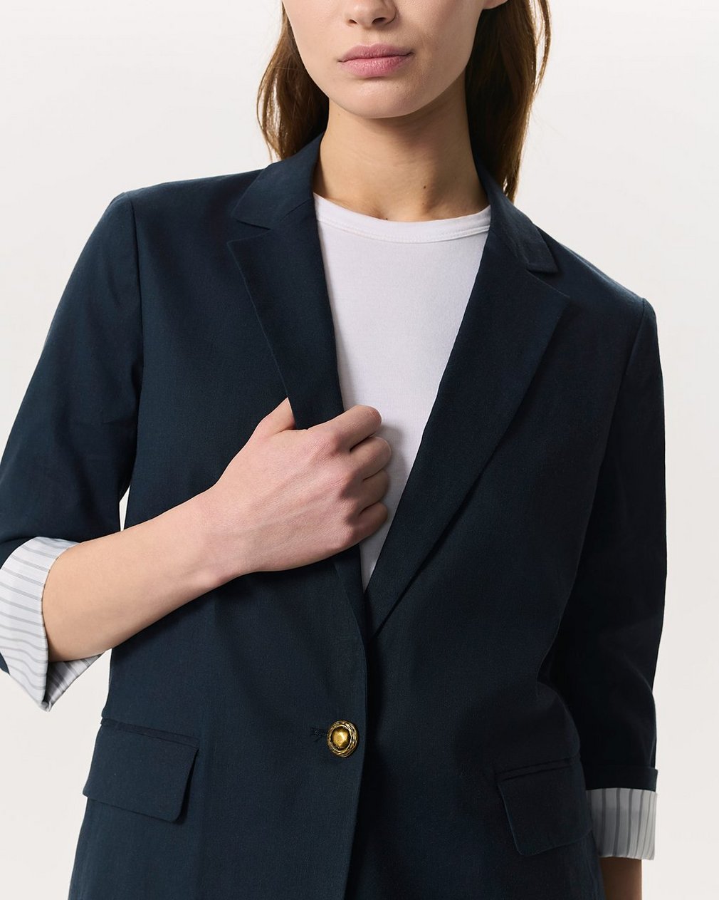 Jennie Linen-Blend Blazer - Salute