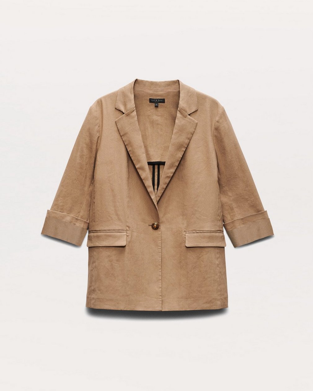 Jennie Linen-Blend Blazer - Muted Brown