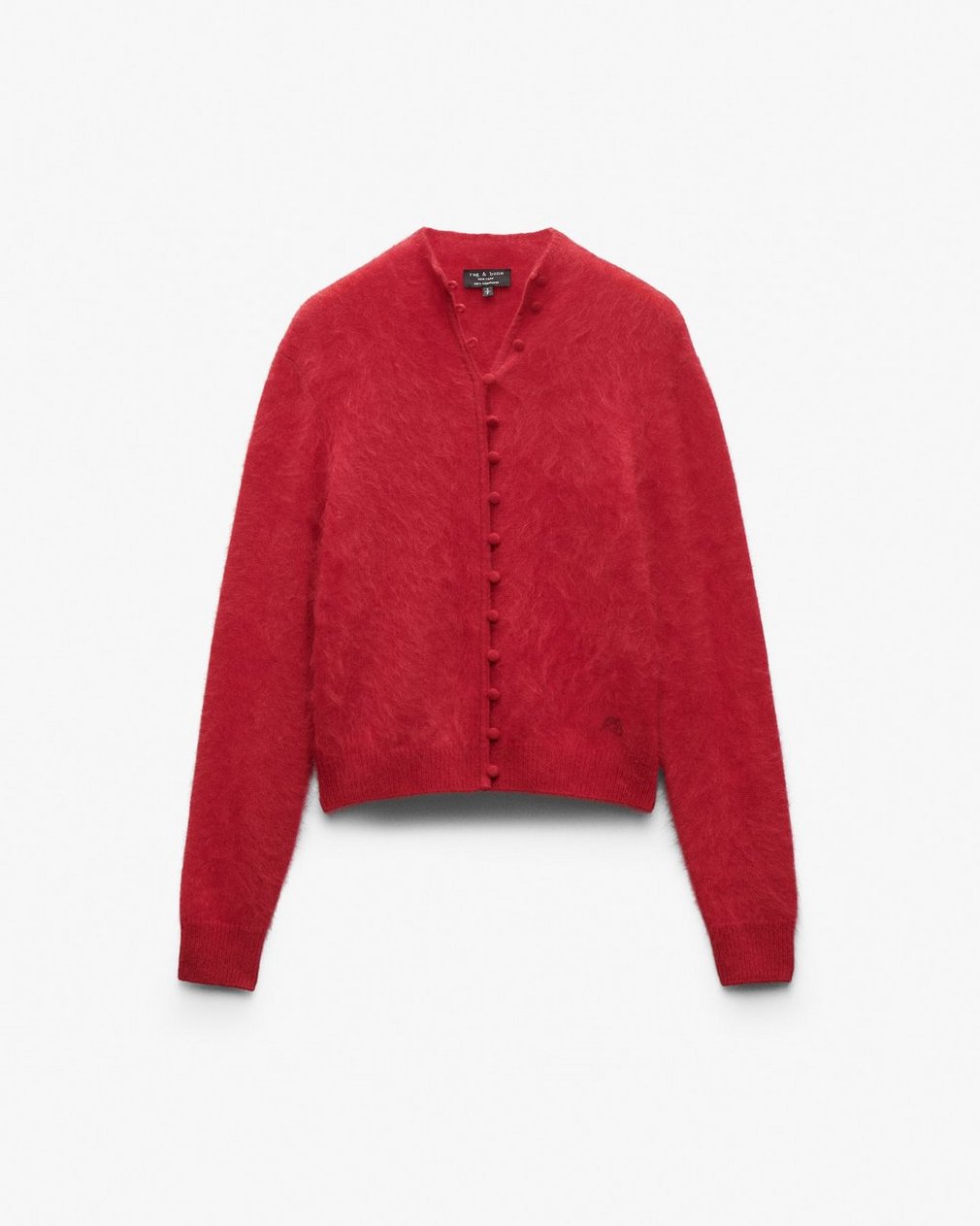 Jada Brushed Cashmere Cardigan - Red
