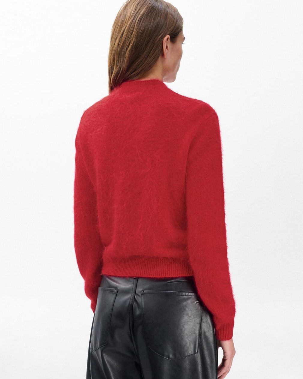 Jada Brushed Cashmere Cardigan - Red