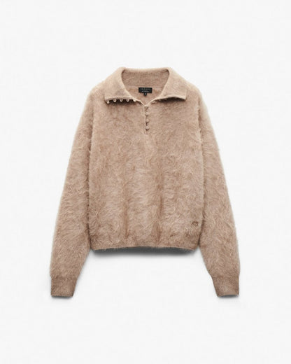 Jada Brushed Cashmere Sweater - Mink