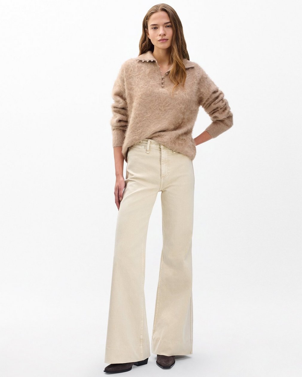 Jada Brushed Cashmere Sweater - Mink