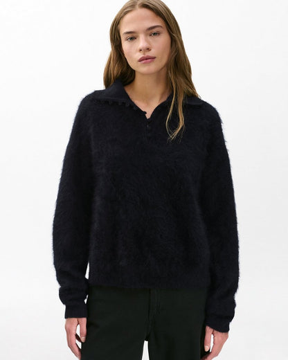 Jada Brushed Cashmere Sweater - Black