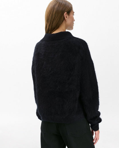 Jada Brushed Cashmere Sweater - Black