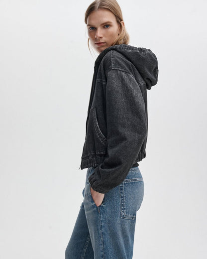 Miramar Davina Hoodie - Washed Black