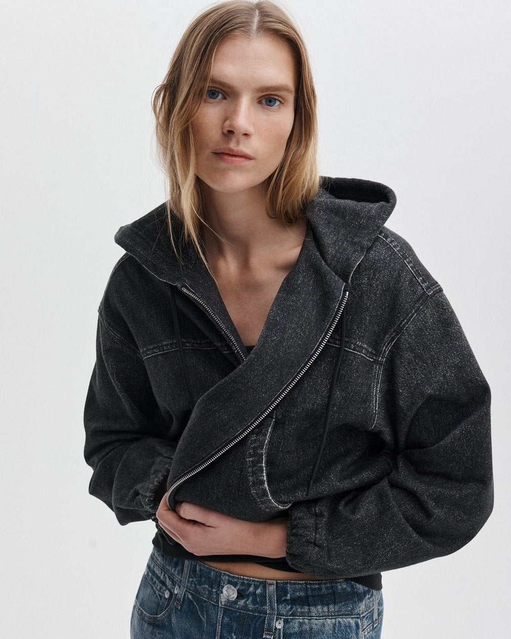 Miramar Davina Hoodie - Washed Black