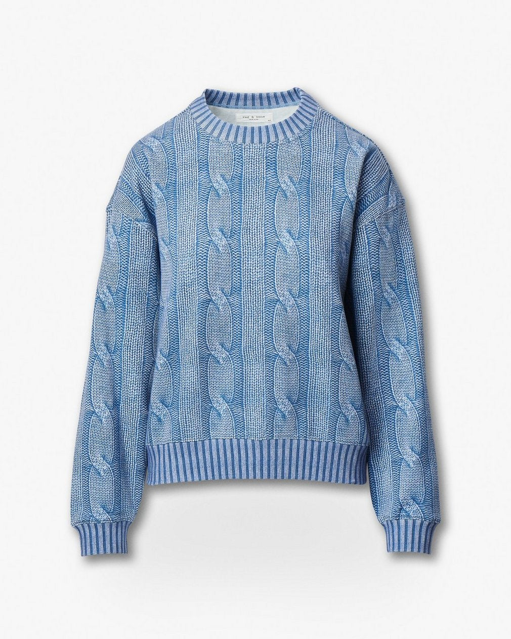 Miramar Cable-Effect Sweatshirt - Indigo