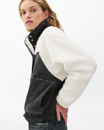 Miramar Sherpa Popover - Faded Black