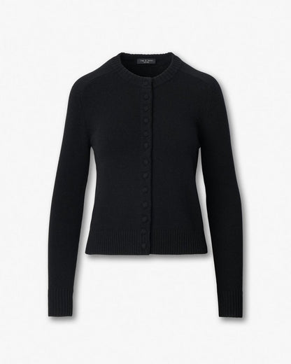 Wallace Crewneck Cardigan - Black
