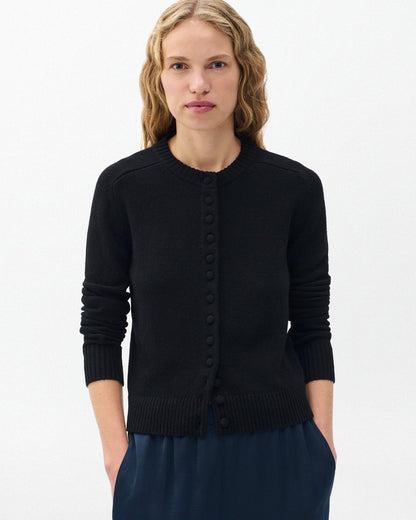 Wallace Crewneck Cardigan - Black
