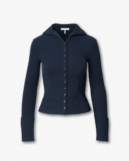 The Knit Ribbed Buttoned Cardigan - Salute