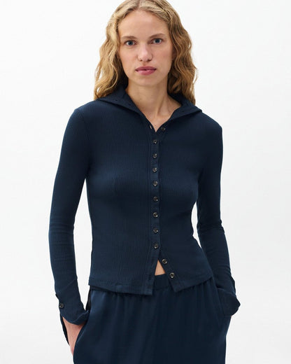 The Knit Ribbed Buttoned Cardigan - Salute