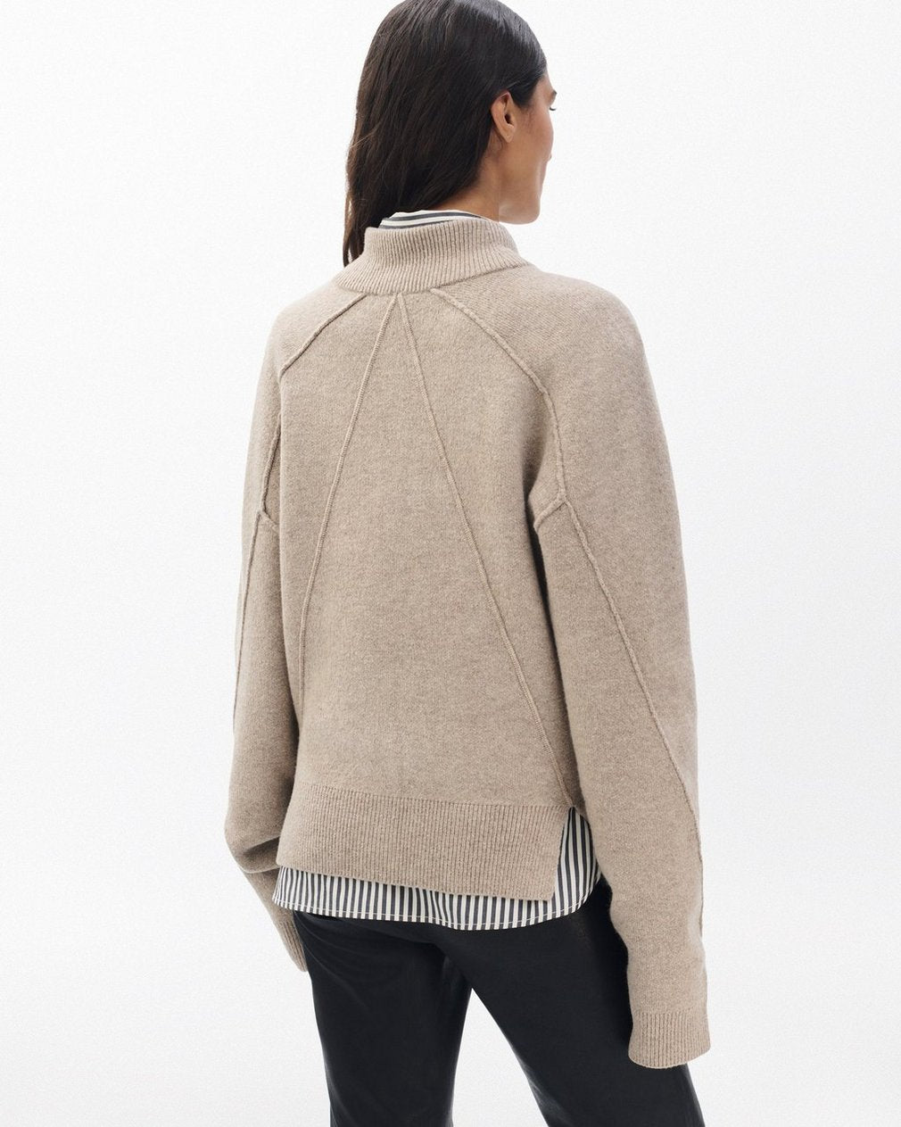Bridget Mockneck Cardigan - Taupe
