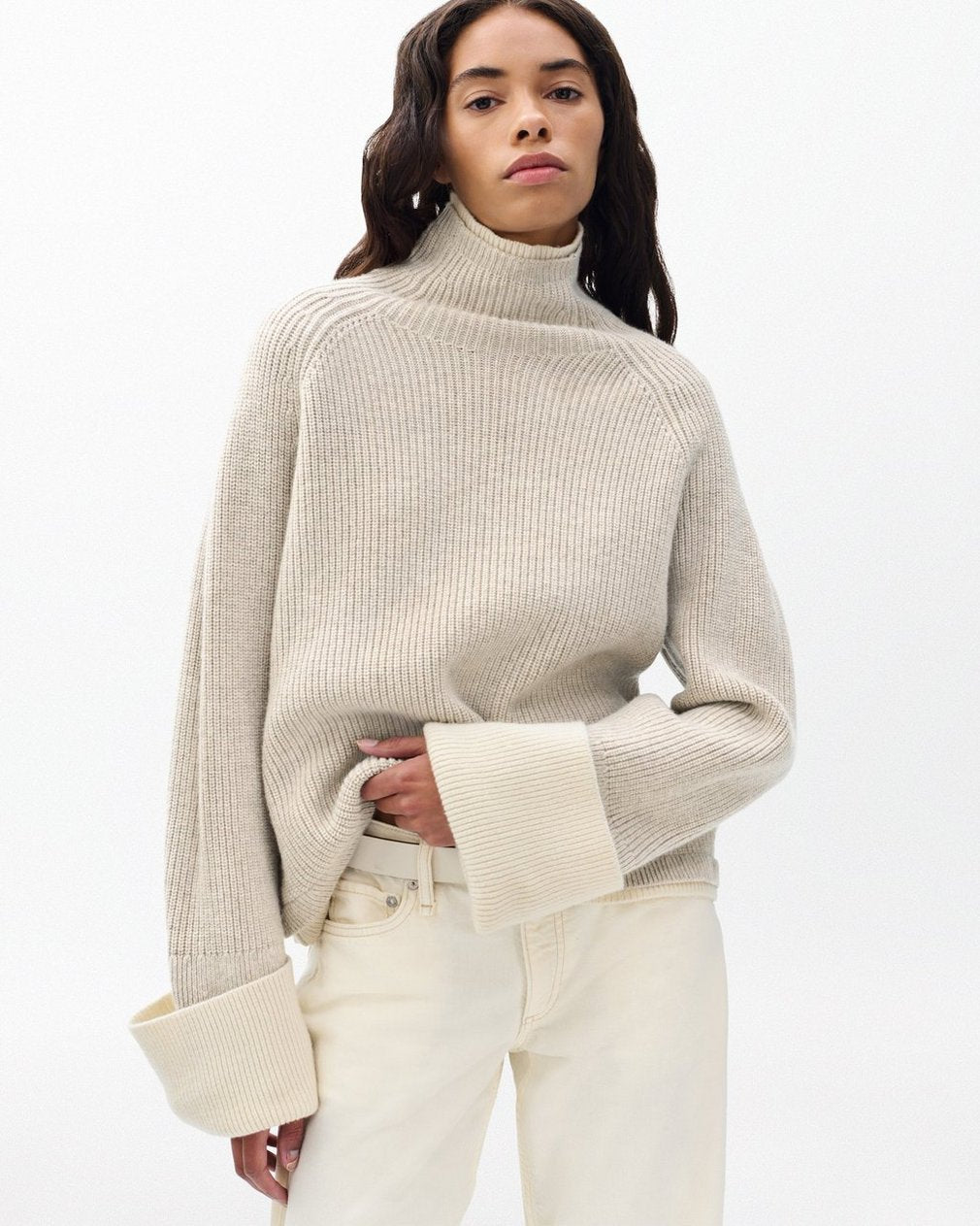 Ilaria Wool Turtleneck - Oat