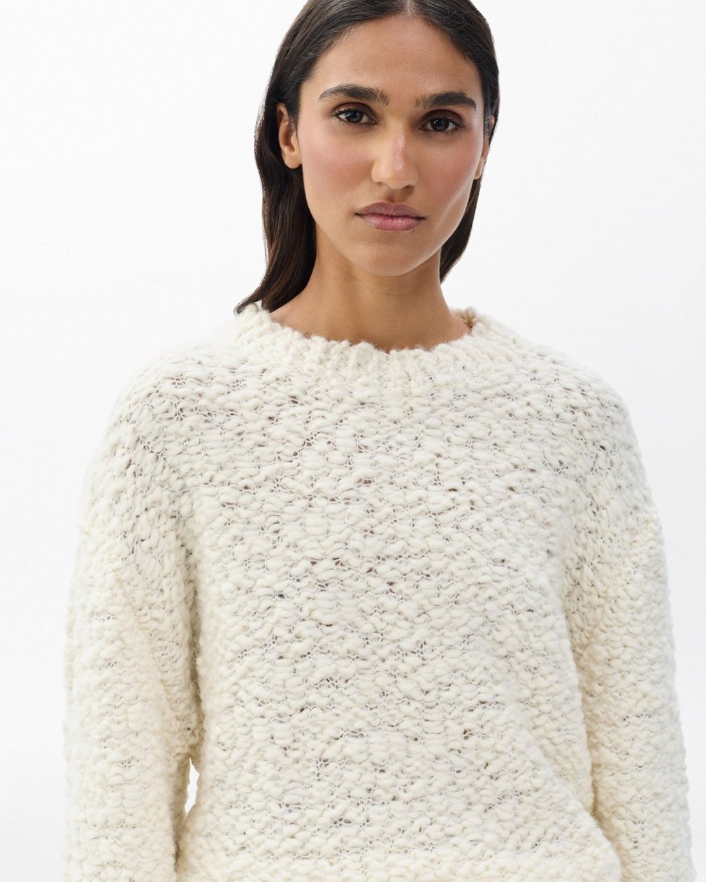 Luisa Scarf Sweater - Ivory