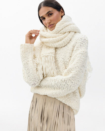 Luisa Scarf Sweater - Ivory