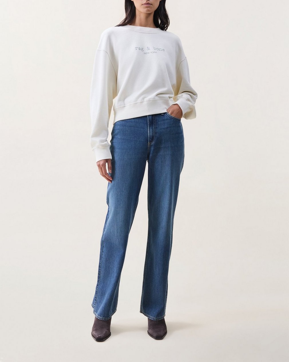 Logo Terry Sweatshirt - Chalk