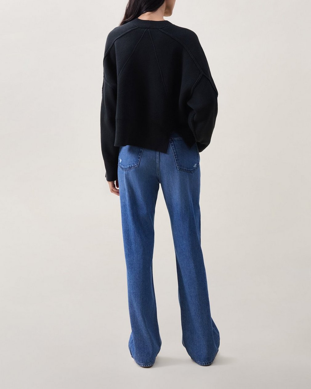 Lysa Cropped Sweater - Black