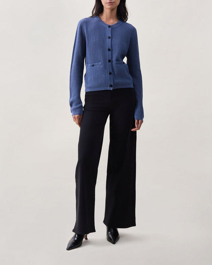 Vivi Open-Knit Cardigan - Worn Indigo