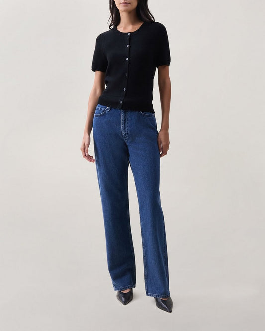 Michal Short-Sleeve Cardigan - Black