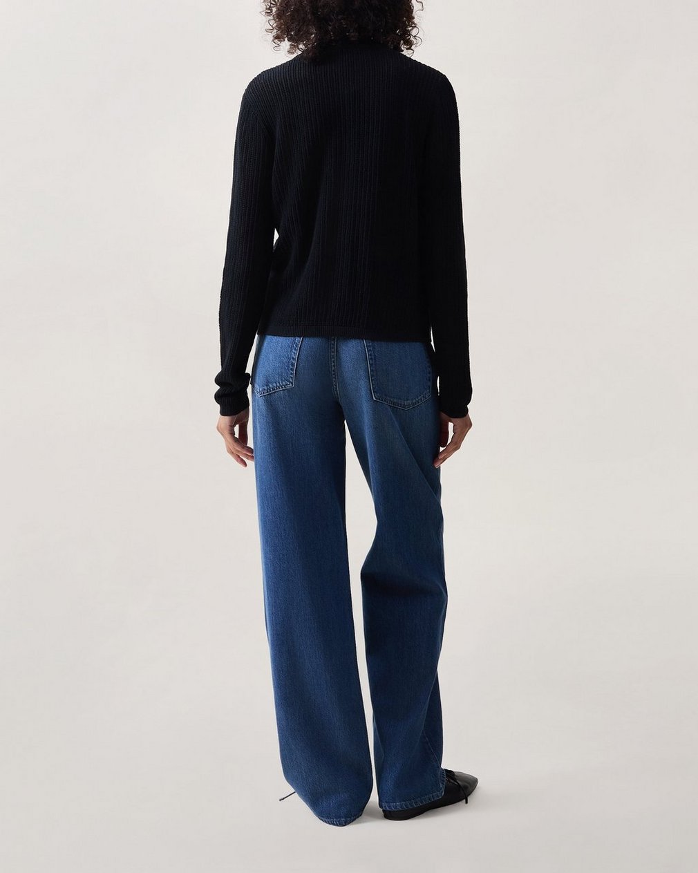 Vivi Open-Knit Cardigan - Black