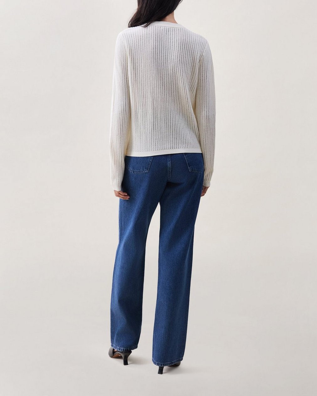 Vivi Open-Knit Cardigan - Chalk