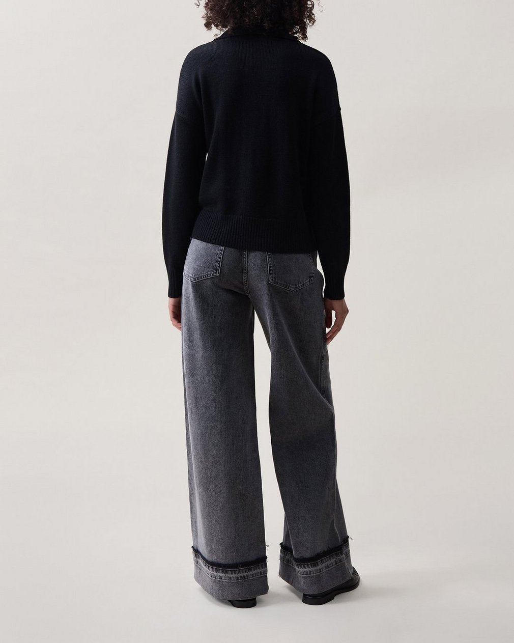 Gretchin Wool-Blend Polo - Black