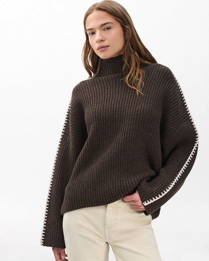 Ingrid Wool Turtleneck - Brown