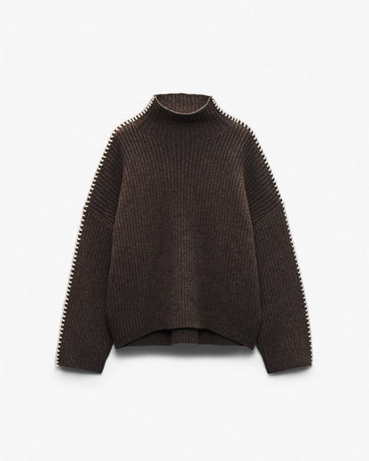 Ingrid Wool Turtleneck - Brown