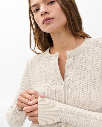 Francesca Wool-Blend Cardigan - Oatmeal