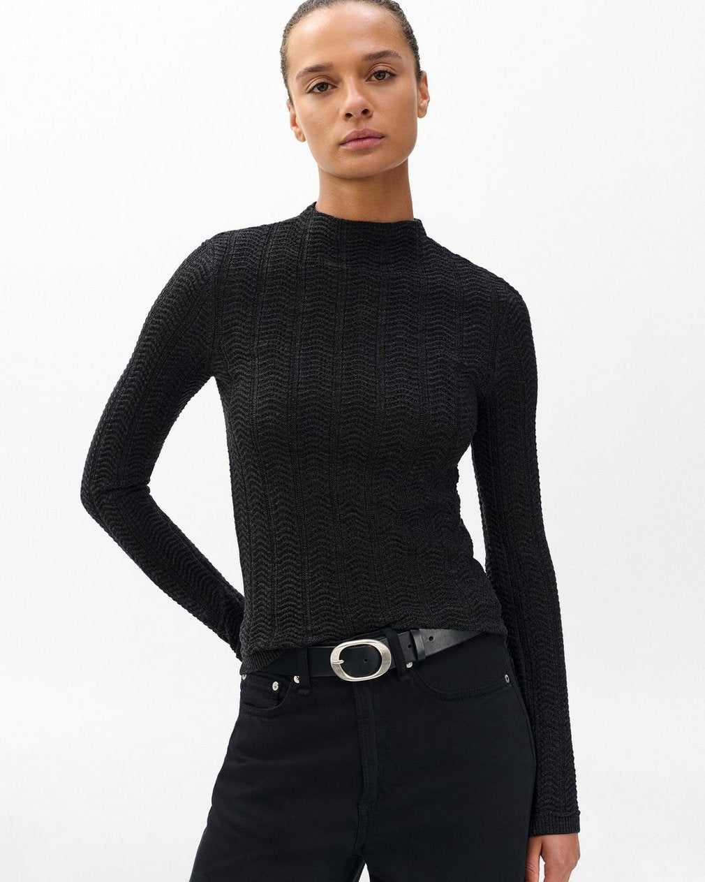 Francesca Merino Wool Turtleneck - Charcoal