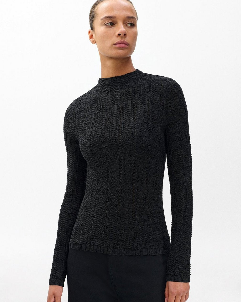 Francesca Merino Wool Turtleneck - Charcoal
