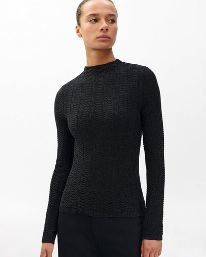 Francesca Merino Wool Turtleneck - Charcoal