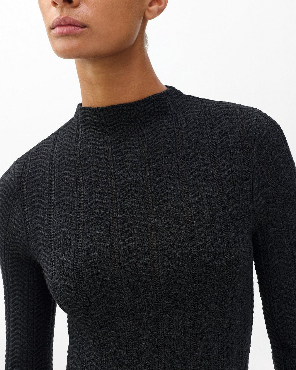 Francesca Merino Wool Turtleneck - Charcoal