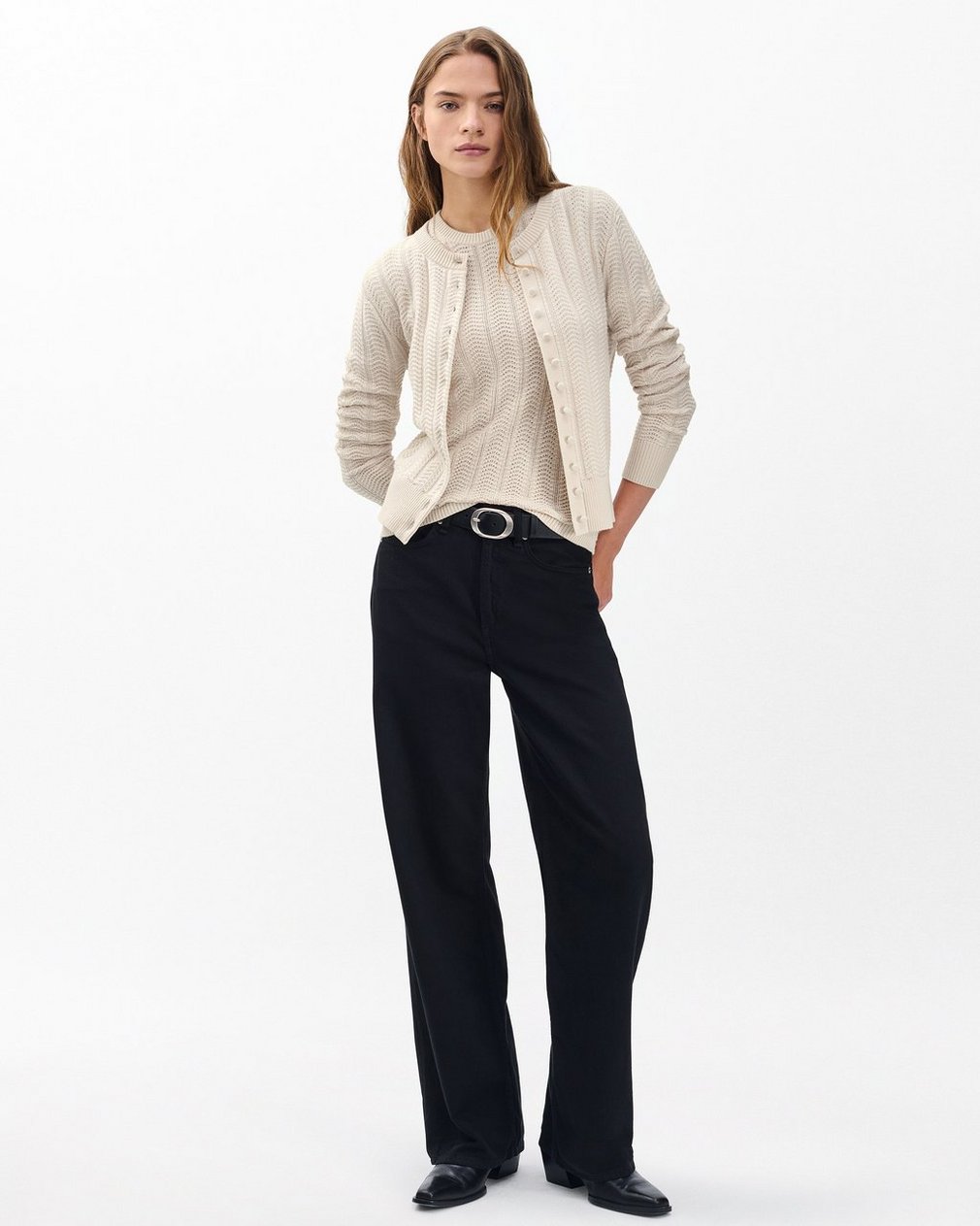 Francesca Merino Wool Tee - Oatmeal