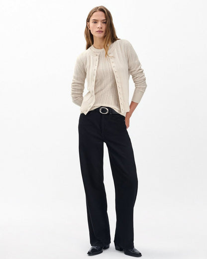 Francesca Merino Wool Tee - Oatmeal