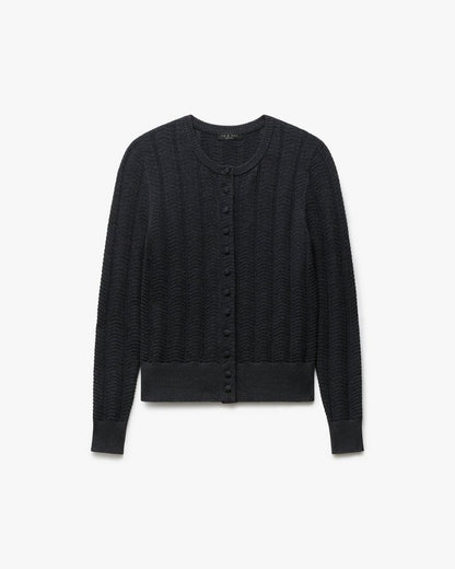 Francesca Wool-Blend Cardigan - Charcoal
