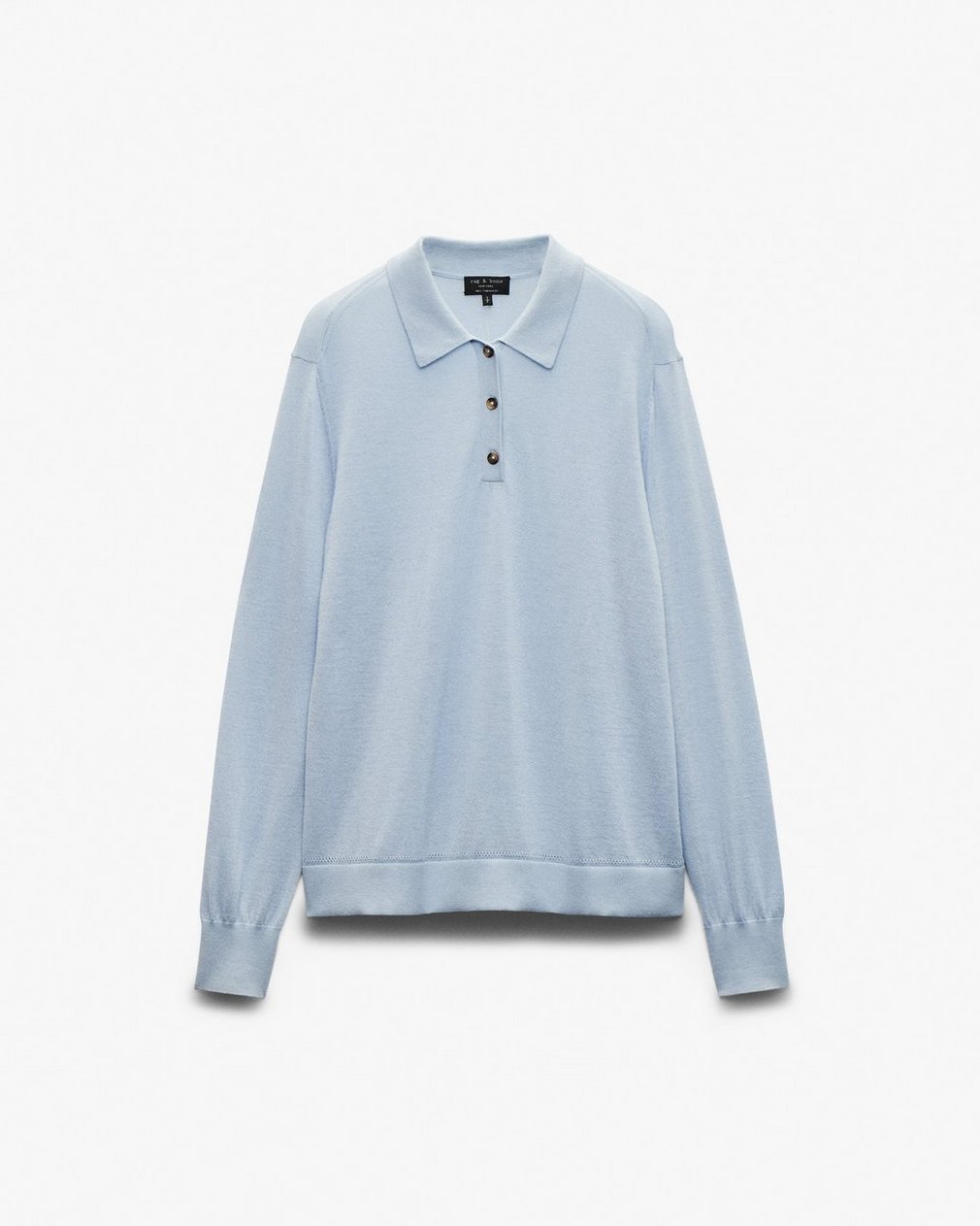 Adeline Lightweight Cashmere Polo - Light Blue