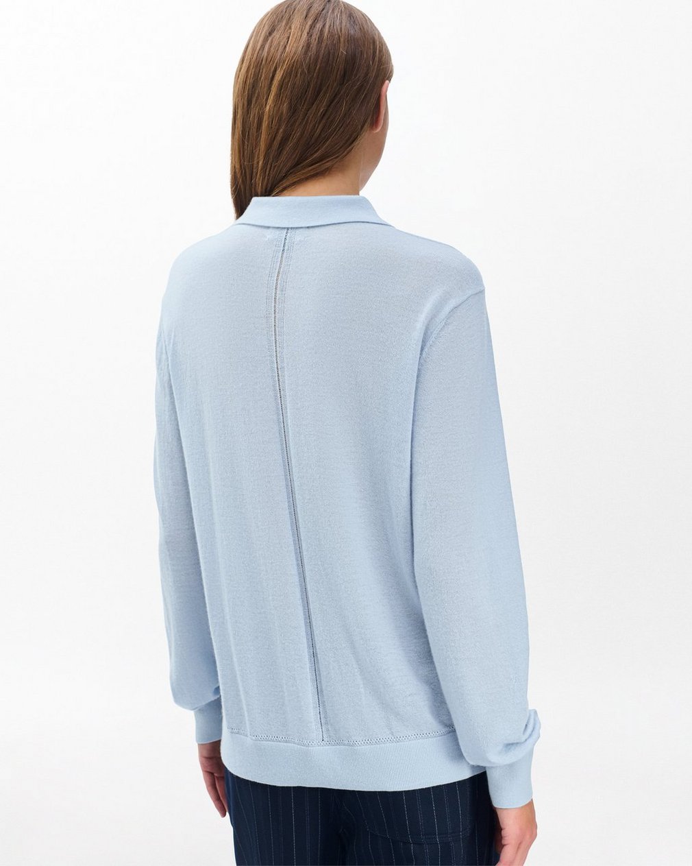 Adeline Lightweight Cashmere Polo - Light Blue
