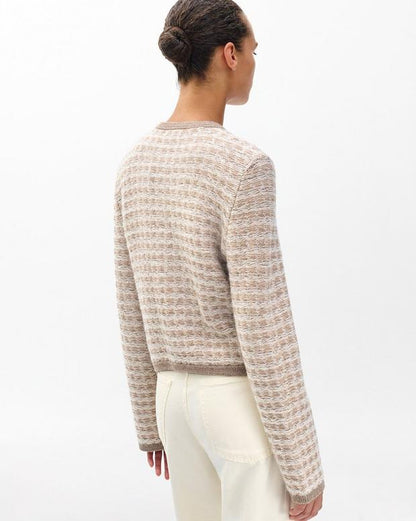 Robyn Tweed Cardigan - Oatmeal Multi