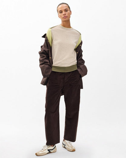 Taron Colorblock Wool Sweater - Oatmeal Multi