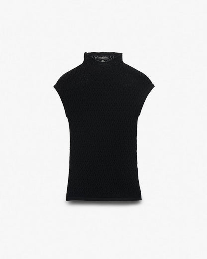 Tana Merino Wool Knit Top - Black
