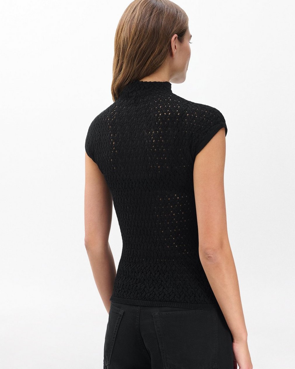 Tana Merino Wool Knit Top - Black