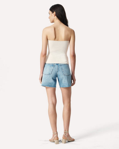River Twist Tube Top - Turtledove