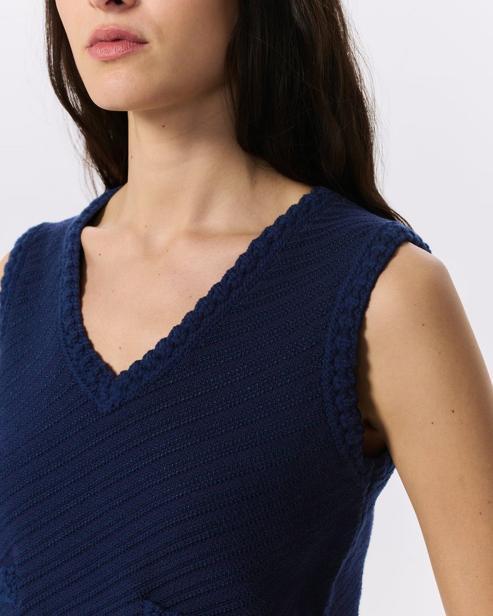 Claire Knit Vest - Indigo