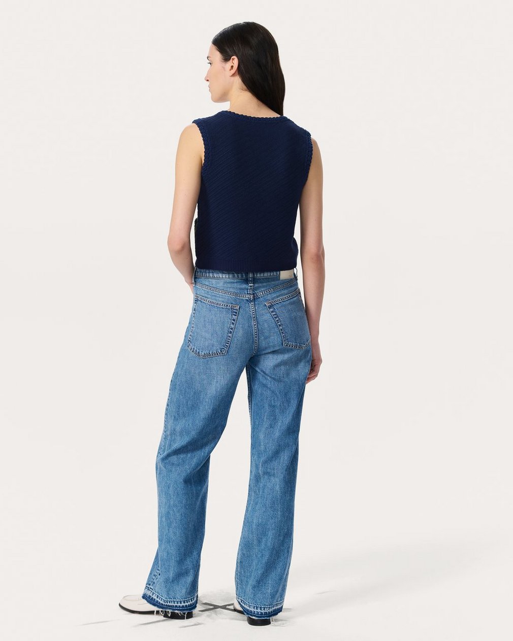 Claire Knit Vest - Indigo